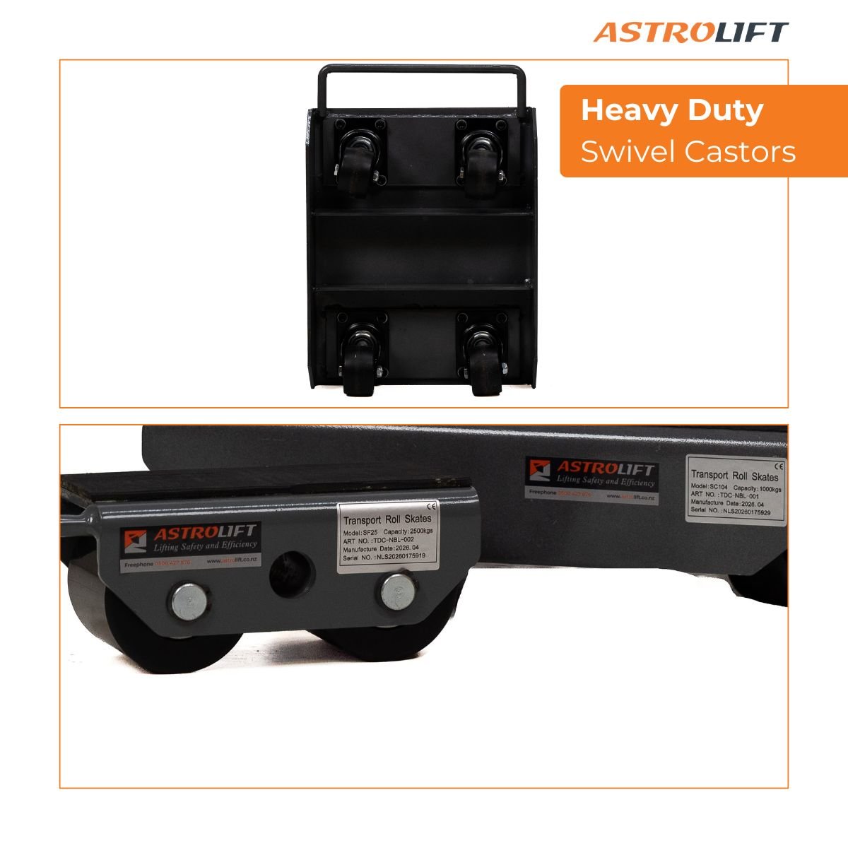 Buy Load Skate with Castors in Load Skates available at Astrolift NZ